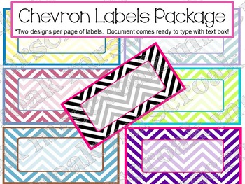 Label Savings Package: Chevron, 10 per page by MrsCroak | TpT