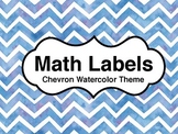 Chevron Labels for Math Manipulatives