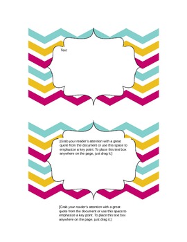 Preview of Chevron Labels with Text Boxes Editable