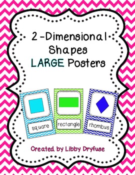 Preview of 2D Shapes Posters - Large {Bright Chevron}