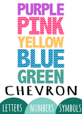 Chevron Letters Bundle: Blue, Green, Pink, Yellow, & Purple!