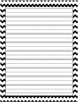 Chevron Lined Writing Paper Set Pack of 20 by The McGrew Crew | TPT