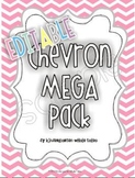 Chevron Mega Pack in Pastels {EDITABLE}