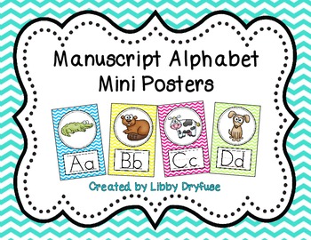 Preview of Alphabet Posters {Bright Chevron}