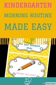 Preview of Chevron Morning Routine Schedule With Pictures (Editable)