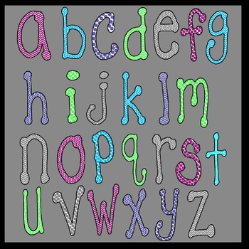 Letters/alphabet/fonts Chevron Mult-Colored by Little Sweeties | TpT