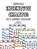 Chevron Multicolored Incentive Charts - Six Bright Colors