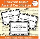 Music Award Certificates - Chevron