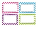 Chevron Name Tags or Locker Tags- Pink, Blue, Purple, and Green