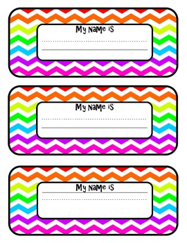 Chevron Nameplates by MrsNathan | Teachers Pay Teachers