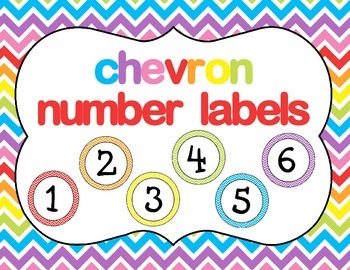 Preview of Chevron Student Number Labels