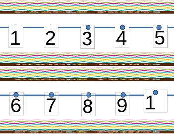 Preview of Chevron Number Line-Printable!