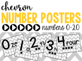 Chevron Number Posters 1-20 {Grey}