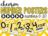 Chevron Number Posters 1-20 {Yellow}