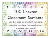 Chevron Number Squares - Student numbers, calendar numbers