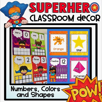 Superhero Shapes and Colors Pack