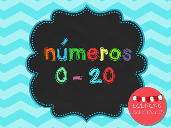 Preview of FREE Chevron Numbers Set 0-20 {in Catalan} - Números del 0 al 20 {en català}