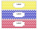 Chevron Organizing Drawer Labels Multi Color (Yellow/Blue/