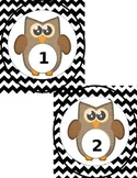 Chevron Owl Table Numbers