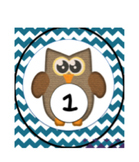 Chevron Owl Table Numbers