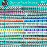 Chevron Page Dividers Clipart: 26 Transparent Background P