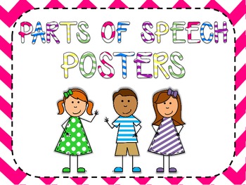 Preview of Chevron Parts of Speech Posters