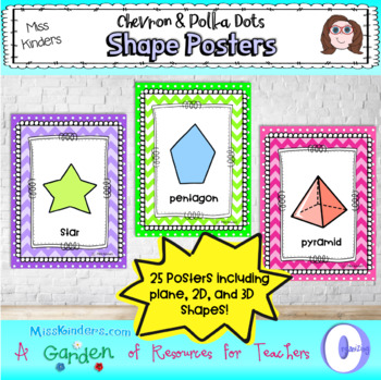 Preview of Chevron & Polka Dots Shape Posters