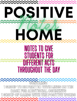 Preview of Chevron Positive Note Home Bundle