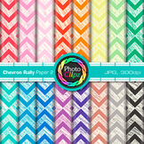 Chevron Rally Digital Paper Clipart: 16 Rainbow Background