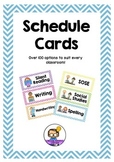 Chevron Schedule Cards - Over 100 options!