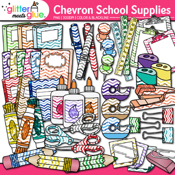 Highlighter Marker Clipart: 44 Classroom School Supplies Clip Art