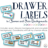 Small Drawer Labels: Chevron