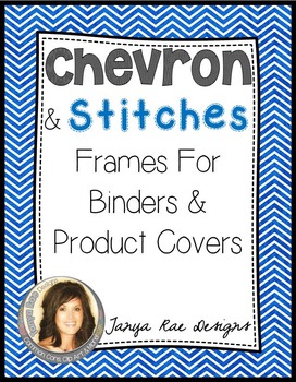 Preview of Chevron & Stitches Frames for Binders & Product Covers