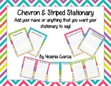 Chevron & Striped Stationary (Editable)