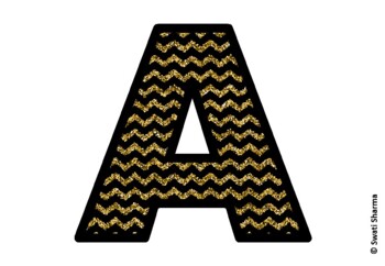 Chevron Stripes Bulletin Board Letters, Alphabet Posters, Classroom Decor