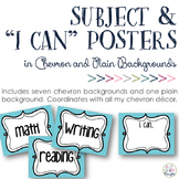 Subject Signs & "I Can" Poster: Chevron