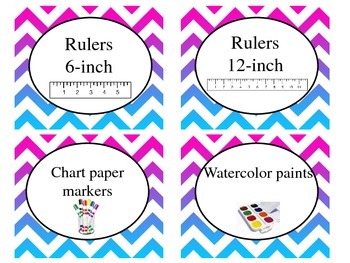 Classroom Labels by Pamela Casagrande