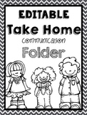 Chevron Take Home Folder Editable and Black and White