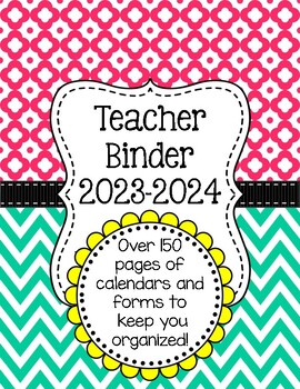 Preview of Chevron Teacher Binder Organization Bundle w/ Editable Binder Covers