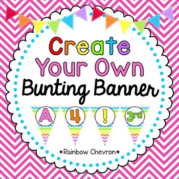 Preview of Rainbow Chevron Customizable Banner Kit