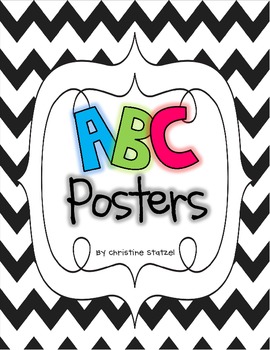 Chevron Themed ABC Posters by Christine Statzel | TPT