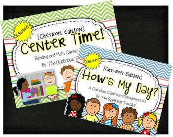 Preview of Chevron Themed Classroom Management and Center Pack