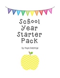 Chevron-Themed School Year Starter Pack (1st Grade)