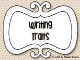 {Chevron Themed} Writing Traits Posters