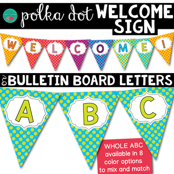 Polka Dot Welcome Sign by Cherry Workshop | TPT