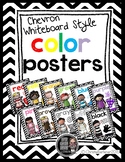 Chevron & Whiteboard Style Color Word Posters