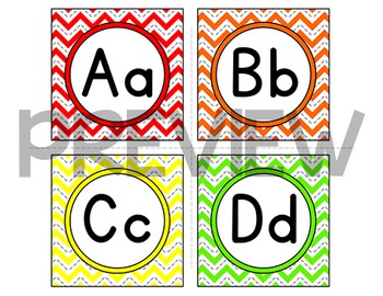 Chevron Word Wall Letters - FREE  Word wall letters, Word wall