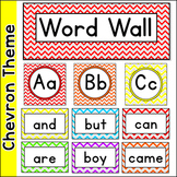 Chevron Theme Editable Word Wall Cards and Letters