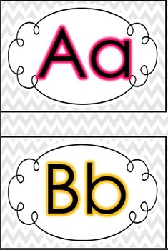 Chevron Word Wall Letters Free By Teaching S A Hoot By Nicole Johnson