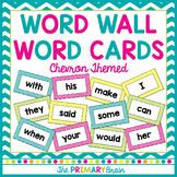 Bright Chevron Word Wall Word Cards - Fry Word Aligned